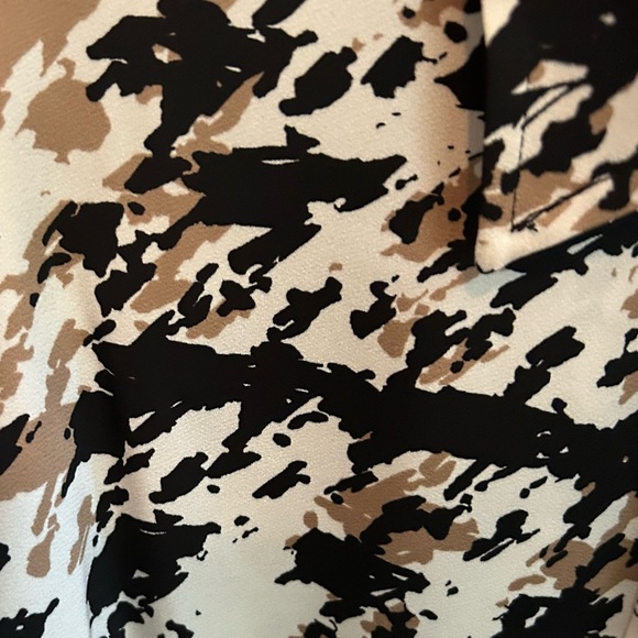 NWT *Great for Work* THE LIMITED Black, Tan and White Houndstooth Blouse,Size XL - Picture 5 of 14